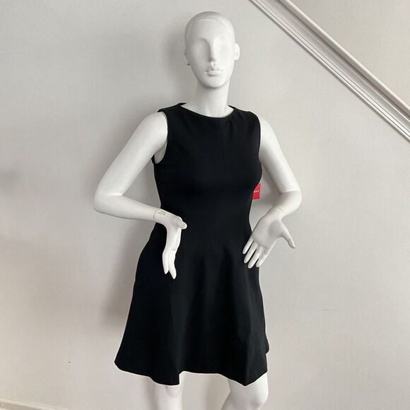 SPANX The Perfect Fit & Flare Sleeveless Black Dress L - Picture 12 of 13